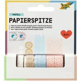 Folia Papierbordüren Bänder pastell 8–23 mm 4x 1 m