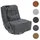 Mendler Relaxsessel HWC-P92 Chenille 82 x 96 x 82 cm Dunkelgrau drehbar mit Liegeposition