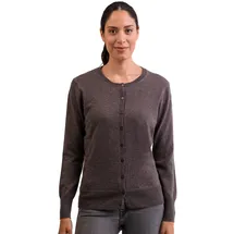 CASH-MERE.CH Strickjacke in Grau/Taupe Melange L
