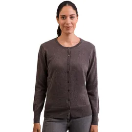 CASH-MERE.CH Strickjacke in Grau/Taupe Melange L