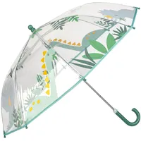 Sterntaler Regenschirm Dino Rexi - Kinder-Schirm Mit Klettverschluss Und Halbrundem Griff - Transparent