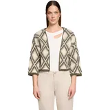 Cartoon Strickjacke mit Jacquard Khaki 40