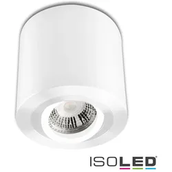 ISOLED Deckenaufbauleuchte für GU10/MR16, rund, IP20, schwenkbar, exkl. Fassung /Sockel, exkl. Leuchtmittel, Weiß ISO-113121
