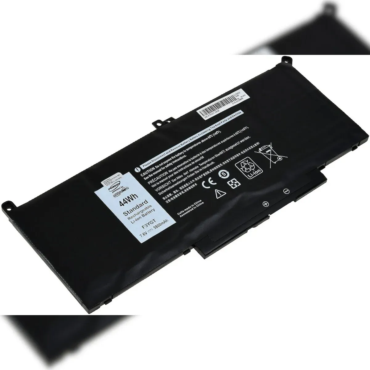 Powery Standardakku passend für Laptop Dell Latitude 12 7290, Latitude 13 7390, Latitude 14 7480, Typ F3YGT