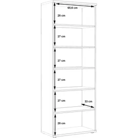 Forte Netty 68,9 x 179,1 x 34,8 cm weiß / weiß matt