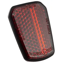 HS-Motorradteile Rückstrahler Shield 28 x 39 mm Trapezform rot