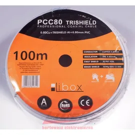 Libox Koaxialkabel 100 m Weiß