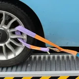 Baumarktplus 4x Spanngurte Autotransport Zurrgurt Radsicherung PKW KFZ Trailer Anhänger Verzurrsystem 2t 2to 2000 kg orange