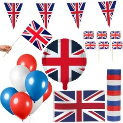 England Großbritanien Party Deko Set 74 tlg. Partyset Partydeko Union Jack