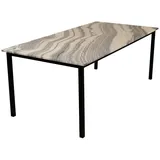 MAGNA Atelier Esstisch SAPPORO aus ECHTEM MARMOR, Küchentisch, Dining Table, nachhaltig, 200x100x75cm grau 200 cm x 75 cm