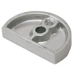 Unterlage, für Türpuffer, 1557, Aluminium,H 5mm, silberfarbig eloxiert
