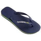havaianas Brasil Logo Navy Blue 35