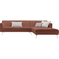 hülsta sofa Ecksofa hs.446, in minimalistischer, schwereloser Optik, Breite 296 cm braun