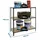 Simon Rack Simonrack Schwerlastregal, Lagerregal, 100x90x40 cm, Metallregal, Kellerregal, Biegestelle 150 kg, 3 Holzfachböden, Anthrazit/Holz - Maderclick