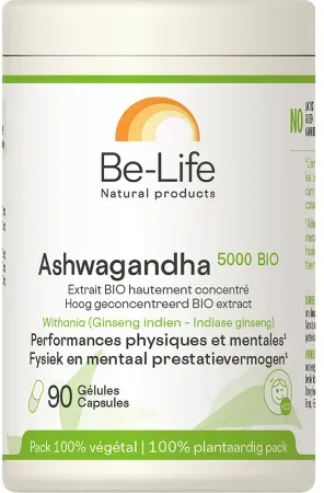 Be-Life Ashwagandha 5000 Bio Nahrungsergänzungsmittel Mentales Gleichgewicht 90 Kapseln