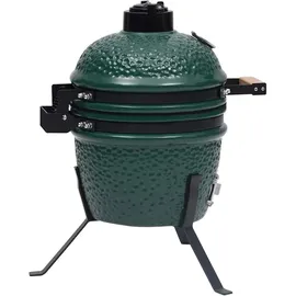 vidaXL 2-in-1 Kamado-Grill Smoker Keramik grün