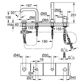 Grohe Essence Wannenkombination chrom (19578001)