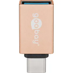 Goobay USB-C, USB A OTG Super Speed Adapter für den Anschluss von Ladekabeln 3.0