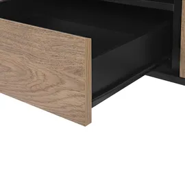 Beliani Blackpool TV-Lowboard 177 x 46 x 40 cm Braun/Schwarz Holzwerkstoff