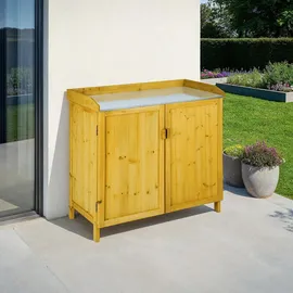 Tectake tectake® Pflanztisch Vita mit Unterschrank