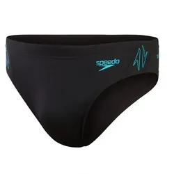 SPEEDO Badehose HYPERBOOM SPL 7CM BRF AM BLACK, Black/Bolt, 4