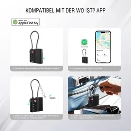 4smarts Standort-Finder SkyTag TSA Lock schwarz