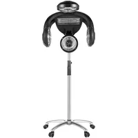 Salon Friseur Trockenhaube Haartrockenhaube Heizungsprozessor Profi 1400W Schwebehaube, mit LCD-Display, für Friseursalons, Schönheitssalons, Privathaushalten,Schwarz