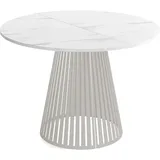 WFL GROUP Esstisch Ø 100 cm grau-beige