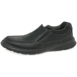 CLARKS Herren. Cotrell Free Slipper Derby, schwarz (Black Oily Leather), 44 Wohnung, Keine, Lässig