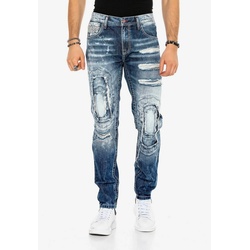 Cipo & Baxx Bequeme Jeans im ausgefallenen Lagen-Design blau 34