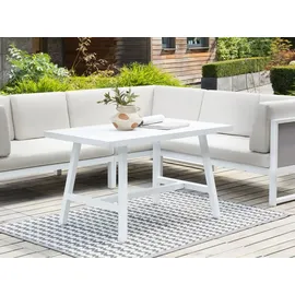 Beliani 6-Sitzer Lounge Set Aluminium grau/weiß