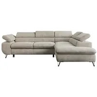 MKS Meble Ecksofa mit Schlaffunktion Peter - beige ¦ Maße (cm): B: 273 H: 76