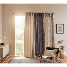 Schöner Wohnen Opaco Ösenschal 140 x 250 cm beige