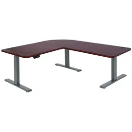 Mendler Eckschreibtisch D40 grau