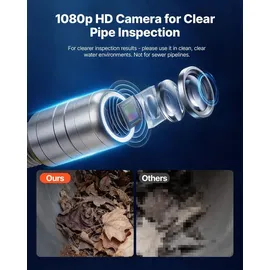 Vevor Endoskopkamera 30m 1080p HD IP68 mit WLAN und 12 LEDs