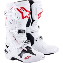 Alpinestars Tech 10 Supervented S23, Stiefel - Weiß/Rot - 10 US