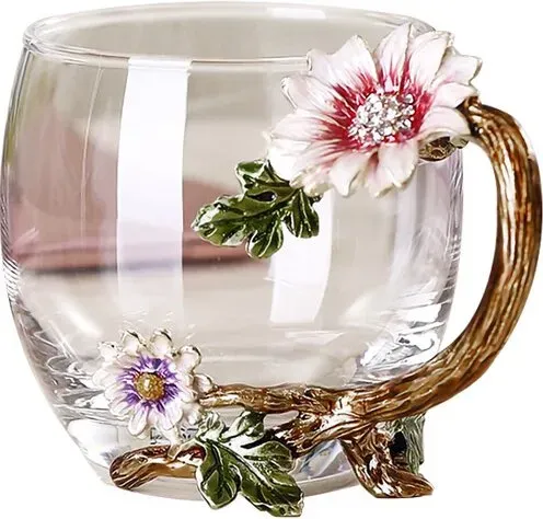 Huacan kreatives hitzebeständiges Glas-Teetasse für Kräutertee