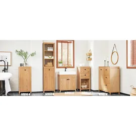 SoBuy BZR95 Hochschrank 40 x 172 x 35 cm Beige MDF