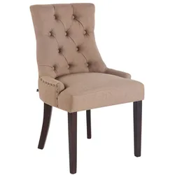 CLP Esszimmerstuhl Aberdeen Stoff taupe/antik