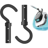 Ruayia 2 Stück Haken Für Poolroboter, Zubehör Haken Für Staubsammler, Poolhaken für Stangen, Zubehör Für Pool-Saugroboter, Vacuum Sweeper Hooks für Alle Roboter-Poolreiniger