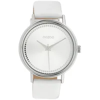 Oozoo Damen Uhr Armbanduhr C10149 Weiss Lederband 42 mm