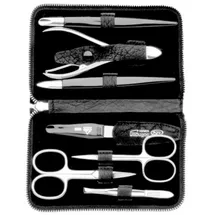 Erbe Reißverschluss-Etui Schrumpfleder, vernickelt