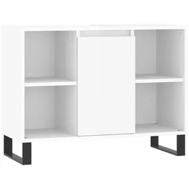 vidaXL Megan Badschrank 80 x 33 x 60 cm Hochglanz-Weiß Holz