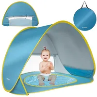 Redfink Strandmuschel Strandzelt Strandmuschel mit Pool für Baby und Kinder Pop UP
