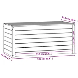 vidaXL Gartenbox 101x50,5x46,5 cm Massivholz Kiefer