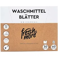 Fresh & More Waschmittel-Blätter Vollwaschmittel In Blattform Frühlingsfrische (30 Blatt)