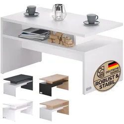 Couchtisch Sacramento Weiß 95x55x50cm