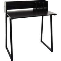 MCW Schreibtisch MCW-K69, Laptoptisch Bürotisch, 82x51cm 3D-Struktur, Metall MDF ~ schwarz