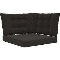 vidaXL Sofakissen 3 St. schwarz