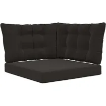 vidaXL Sofakissen 3 St. schwarz